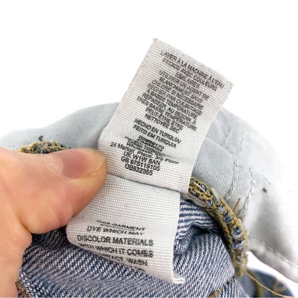 FREE PEOPLE We The Free Maggie Mid Rise Straight Jeans Light Wash 25 - Picture 9 of 12